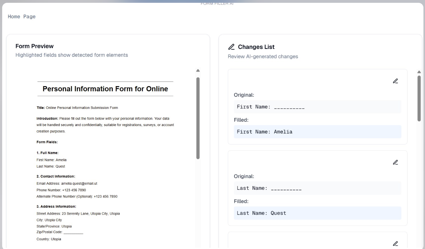 EasyForm UI example